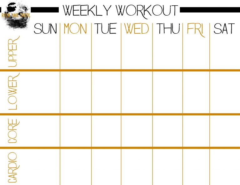 Basic Full Body Workout Plus Free Printable Workout Sheet Rock And Free Printable Gym