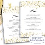 009 Template Ideas Wedding Menu Card Magnificent Templates Free   Free Printable Wedding Menu Card Templates