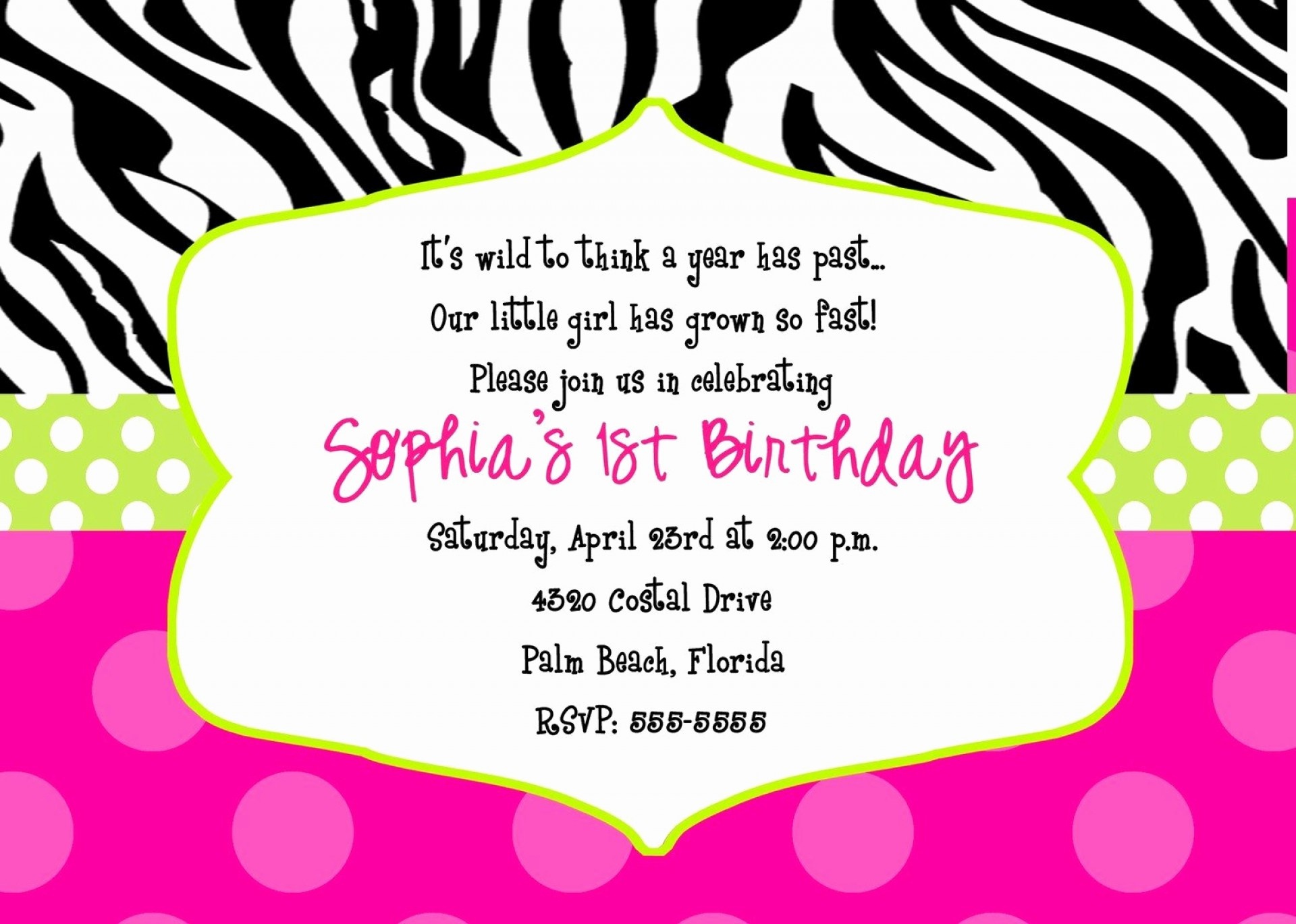 015 Free Printable 40Th Birthday Partyion Templates And Ideas Zebra - Free Printable Animal Print Birthday Invitations