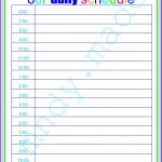 018 Template Ideas Printable Daily Schedule Wonderful Planner With   Free Printable Daily Schedule