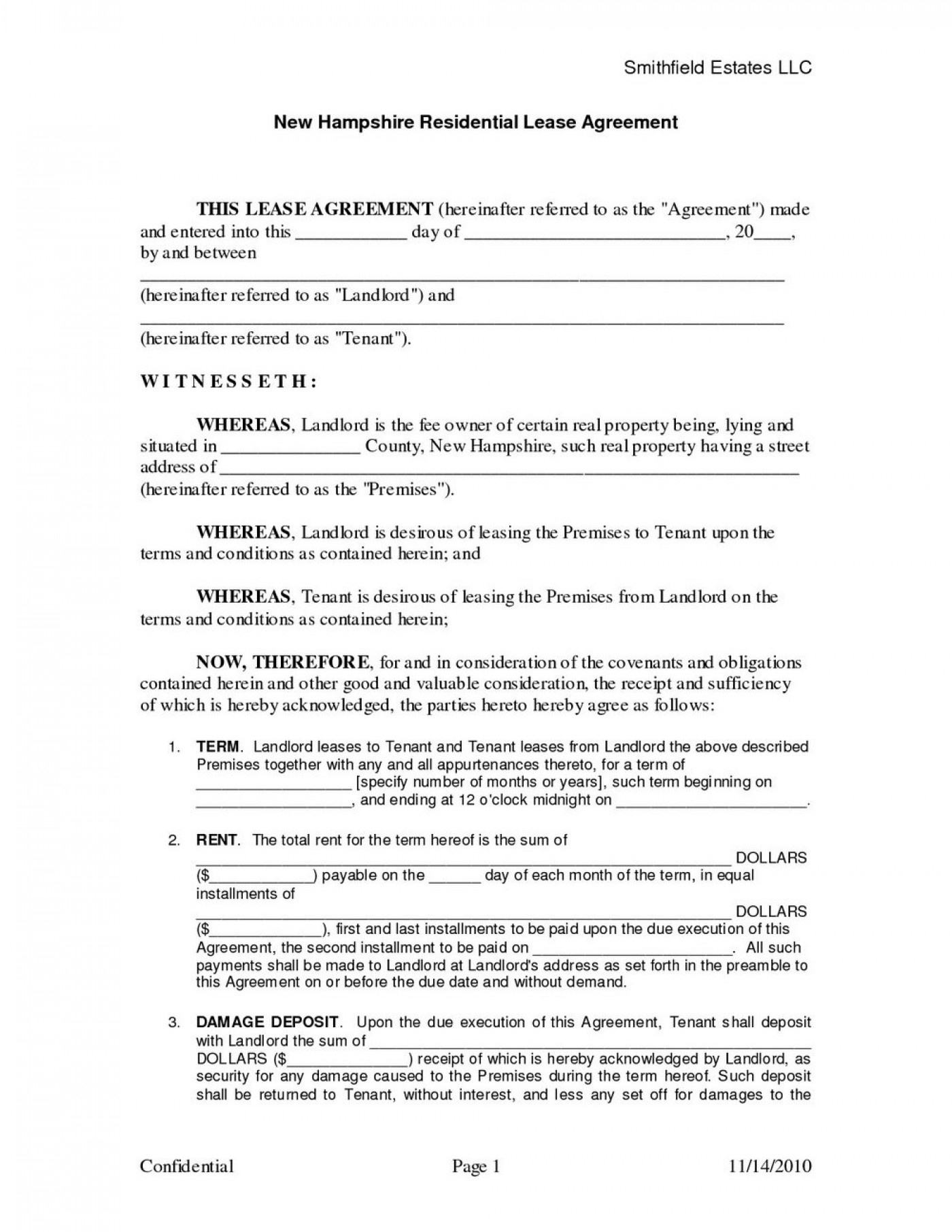 021 Free Printable Lease Agreement Template Ideasntal Forms Form - Free Printable Residential Rental Agreement Forms