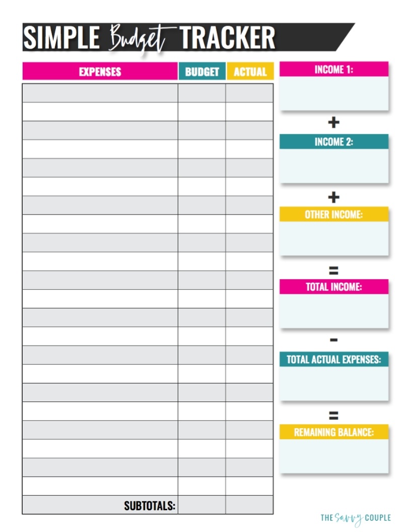 free spreadsheets for monthly expenses