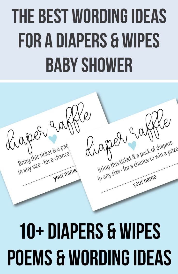10+ Diaper Raffle Wording Ideas (Diaper Raffle Tickets Too) | Baby - Free Printable Diaper Raffle Tickets Black And White