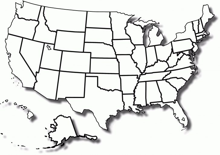 Free Printable Outline Map Of United States