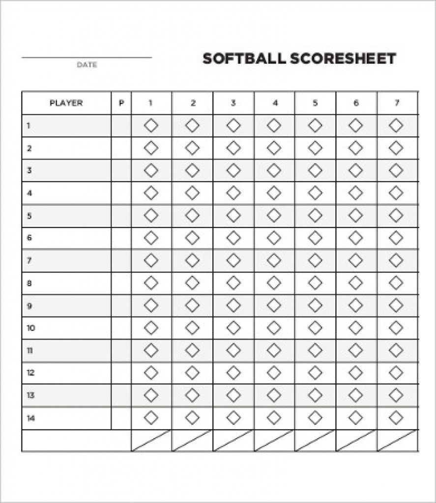 Scorebooks For Softball Printable