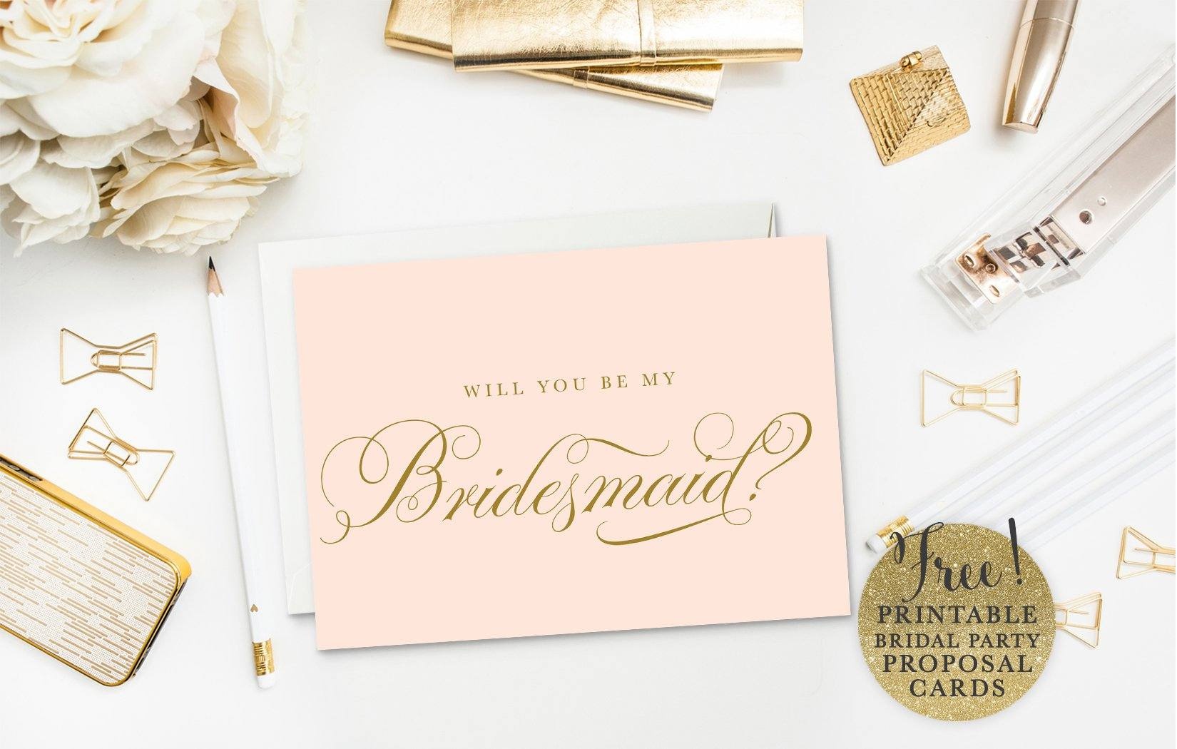 19 Free, Printable Will You Be My Bridesmaid? Cards - Free Printable Will You Be My Bridesmaid Cards