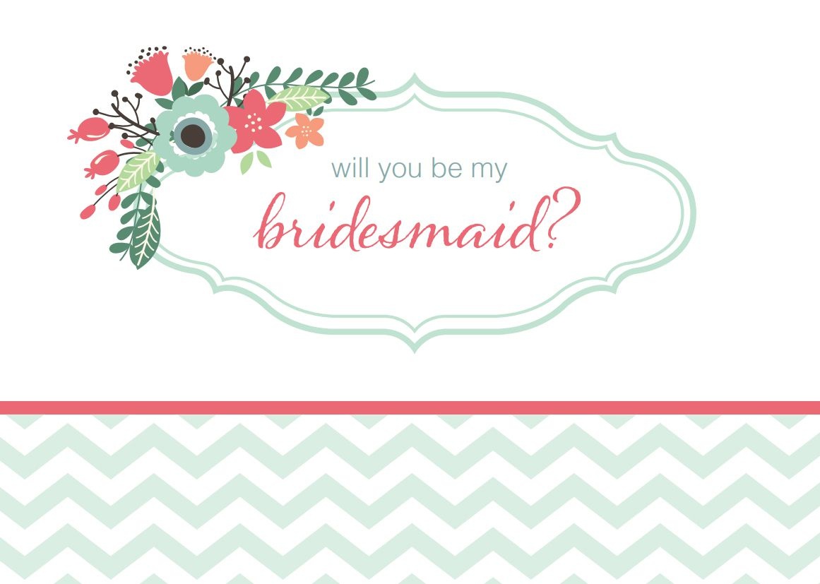 19 Free, Printable Will You Be My Bridesmaid? Cards - Will You Be My Bridesmaid Free Printable