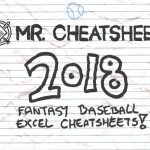 2018 Fantasy Baseball Excel Cheatsheets (Roto And Points Leagues   Free Fantasy Cheat Sheet Printable