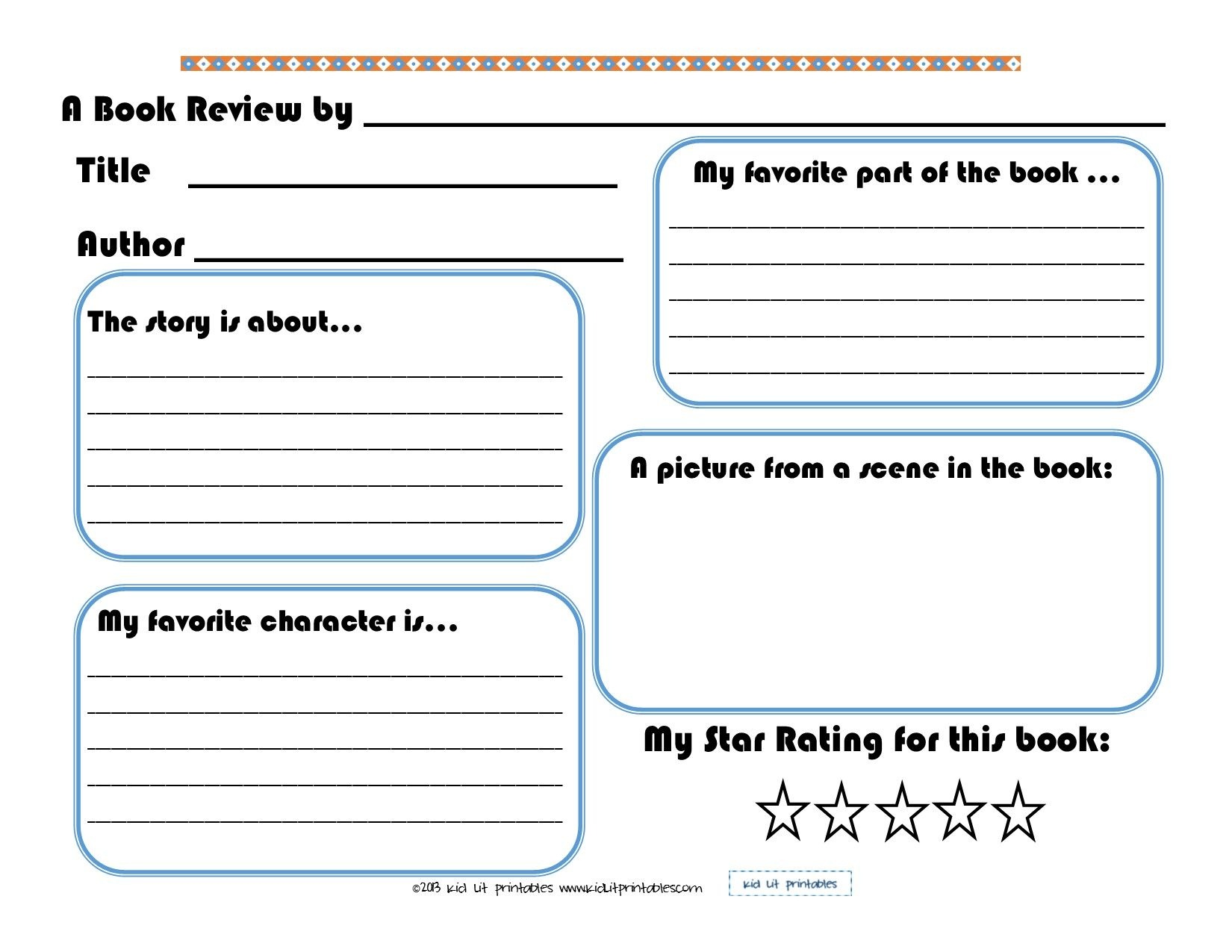 3 Levels Of Free Printable Book Reports From Kid Lit Printables - Free Printable Book Report Forms