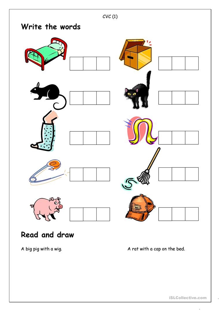 Easy Printable Free Cvc Worksheets