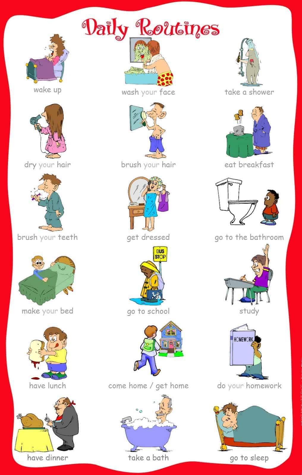 33 Printable Visual/picture Schedules For Home/daily Routines. - Free Printable Visual Schedule For Preschool