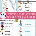 33 Printable Visual/picture Schedules For Home/daily Routines. | Hs   Free Printable Schedule Cards