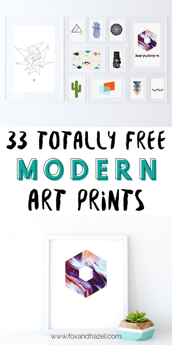 33 Totally Free Modern Art Printables For Your Home - Fox + Hazel - Free Printable Wall Art Prints