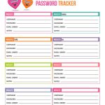 39 Best Password List Templates (Word, Excel & Pdf) ᐅ Template Lab   Free Printable Password Organizer
