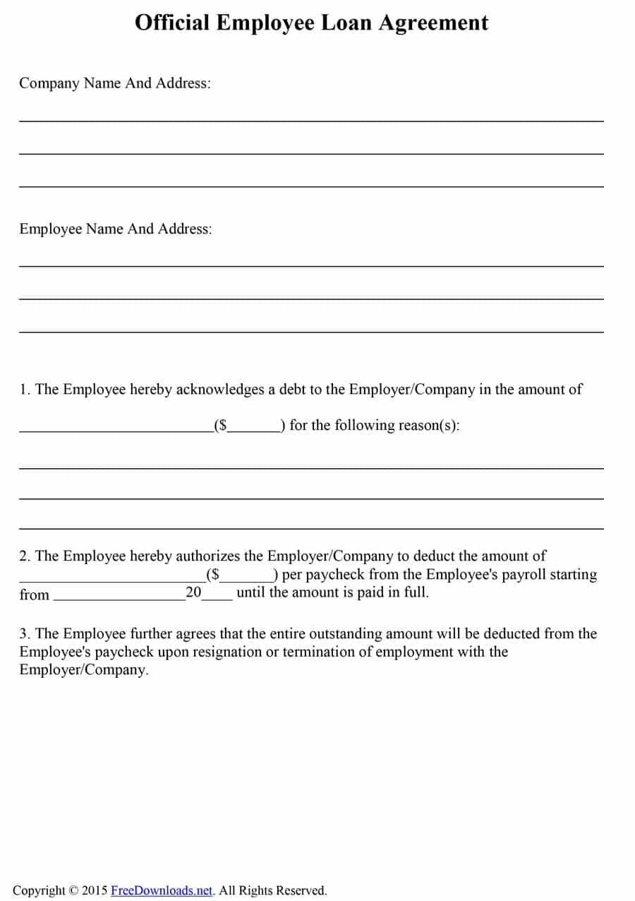 40+ Free Loan Agreement Templates [Word &amp;amp; Pdf] ᐅ Template Lab - Free Printable Loan Forms