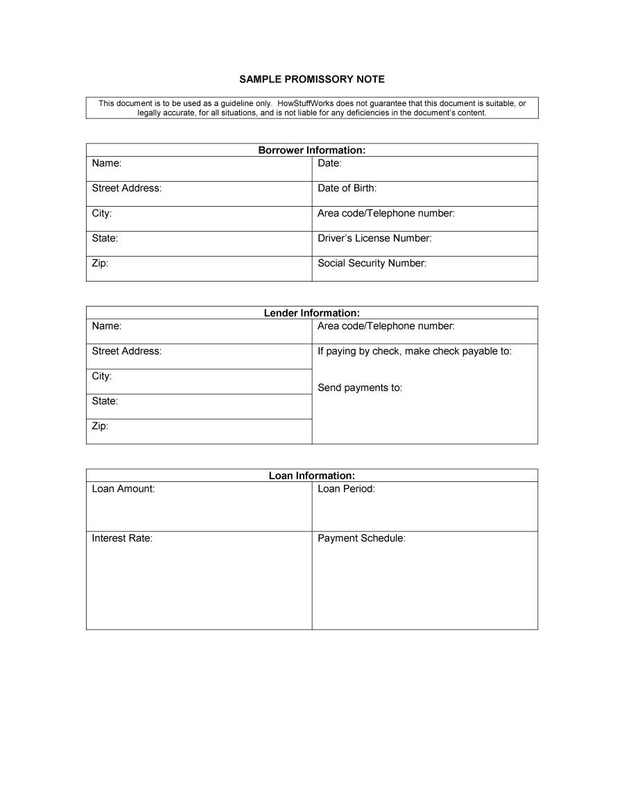 45 Free Promissory Note Templates &amp;amp; Forms [Word &amp;amp; Pdf] ᐅ Template Lab - Free Promissory Note Printable Form