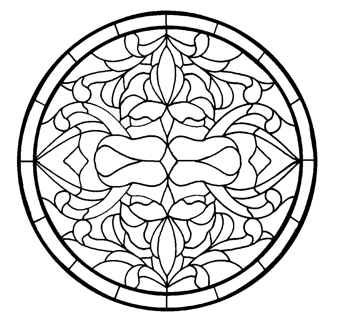 Stained Glass Window Coloring Pages Download And Print For Free Free 