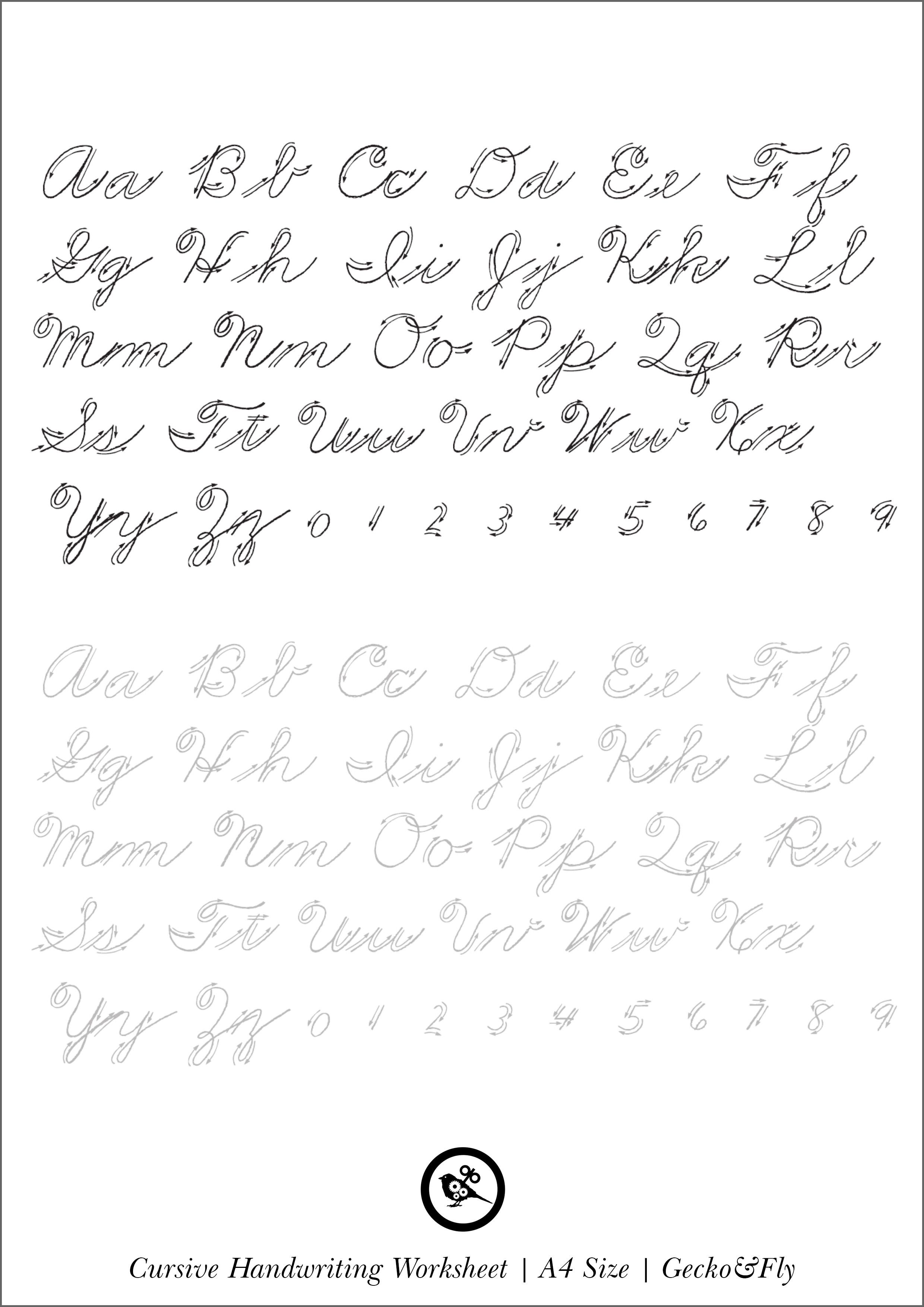 5 Printable Cursive Handwriting Worksheets For Beautiful Penmanship Free Printable Cursive 