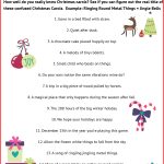 7 Must Reads Tips For Hosting The Best Christmas Party Ever   Free Printable Christmas Song Picture Game