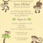 7 Printable Monkey Baby Shower Invitations | Bestpickr   Free Printable Monkey Birthday Party Invitations