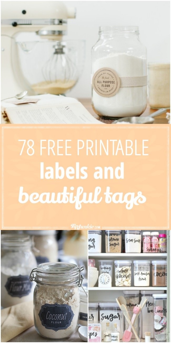 78 Free Printable Labels And Beautiful Tags – Tip Junkie - Free Printable Baking Labels