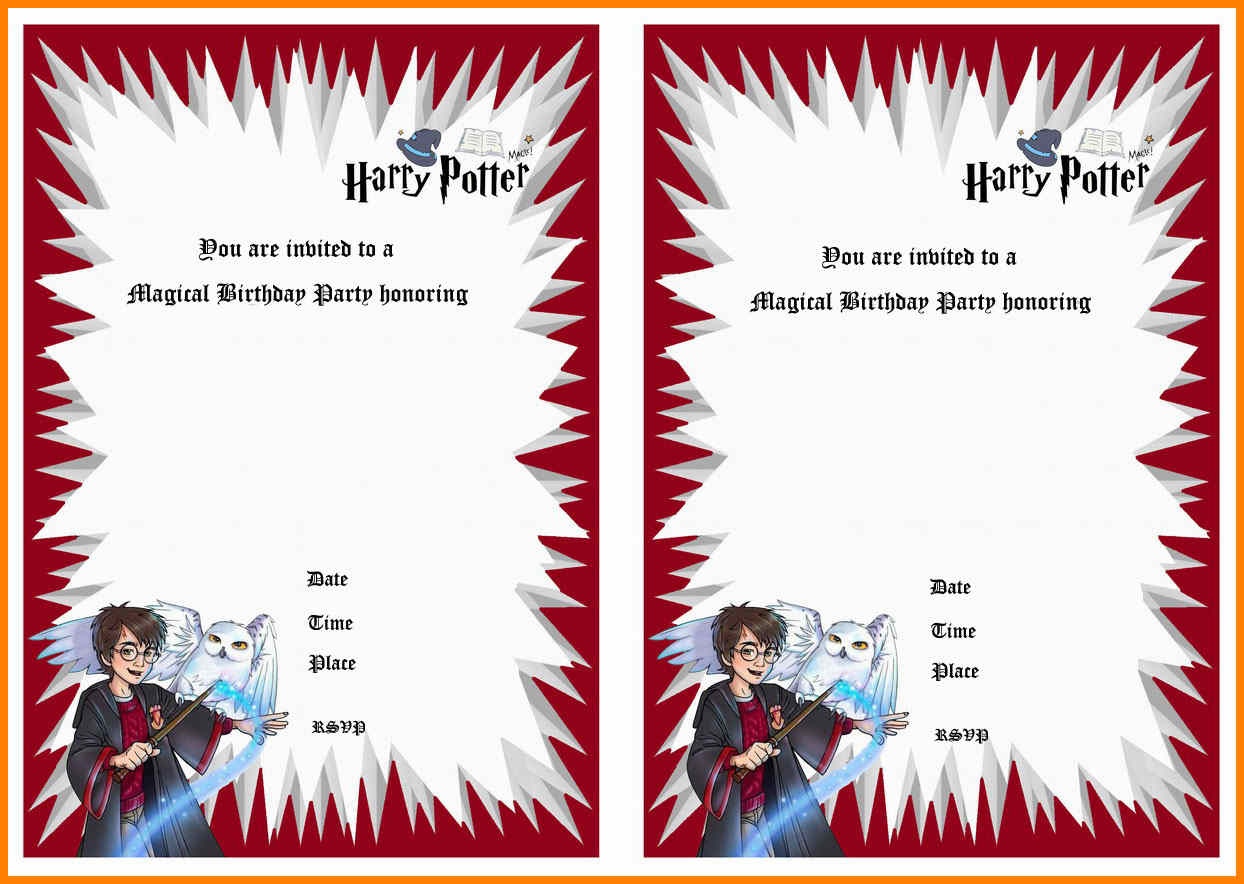 8+ Harry Potter Birthday Invitations Printable Free | Plastic-Mouldings - Harry Potter Birthday Invitations Free Printable