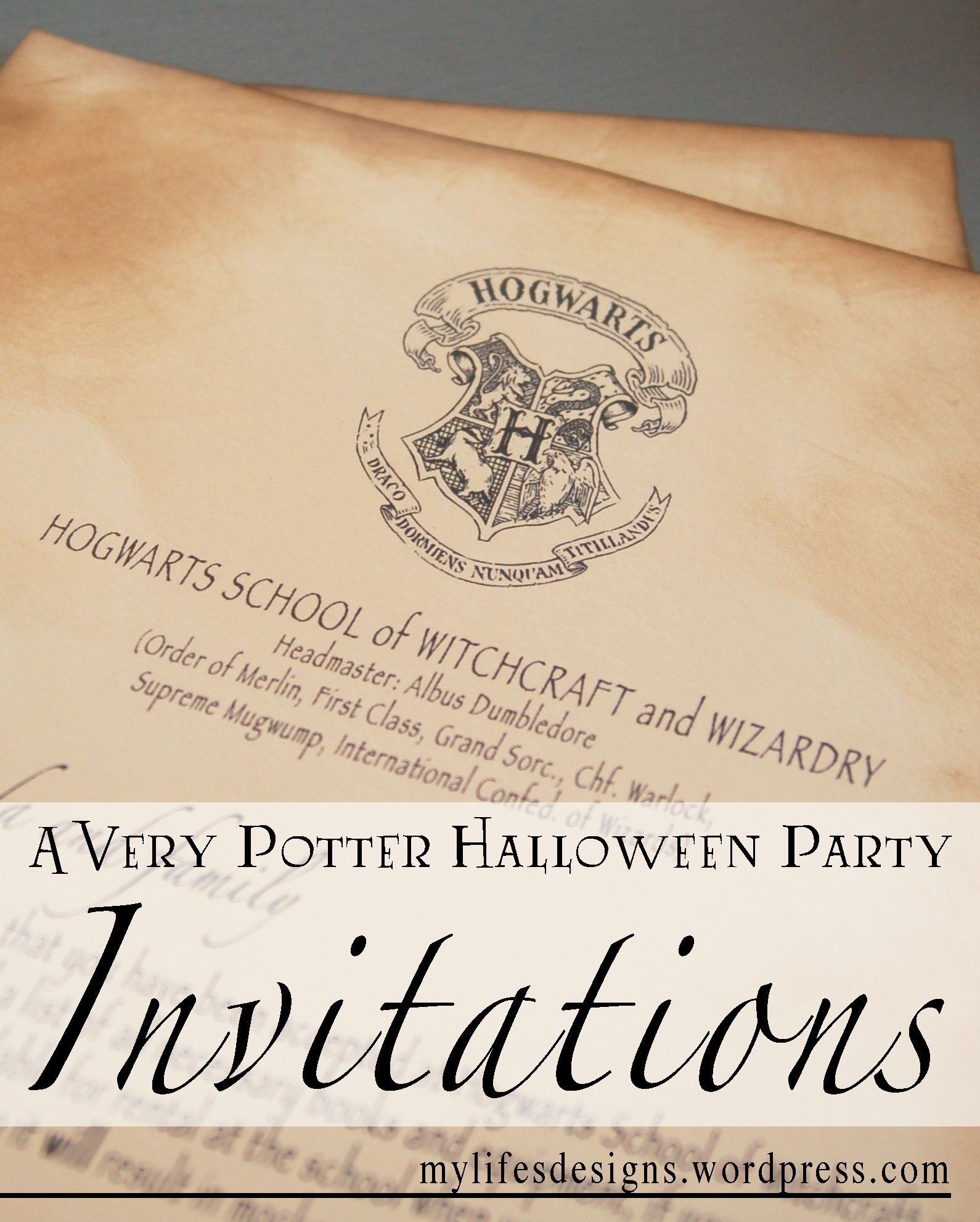 A Very Potter Halloween Party: Invitations | Diy Projects I Might - Harry Potter Birthday Invitations Free Printable