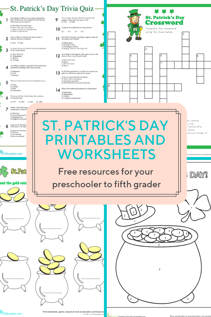 Access More Than A Hundred St. Patrick&amp;#039;s Day Worksheets And - Free Printable St Patrick Day Worksheets