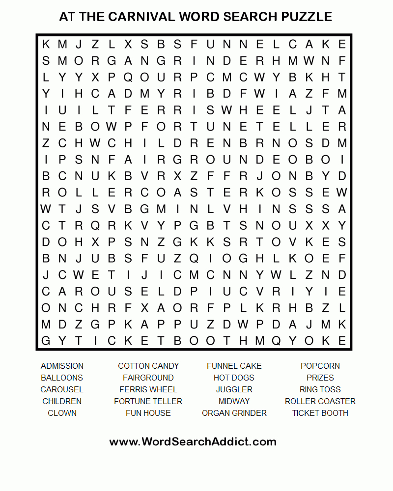 Activity Idea: Distract Yourself With Puzzles! These Are Free, Easy - Free Printable Word Search Puzzles For Adults