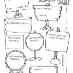 All About Me Preschool Template | 6 Best Images Of All About Me   Free Printable All About Me Worksheet