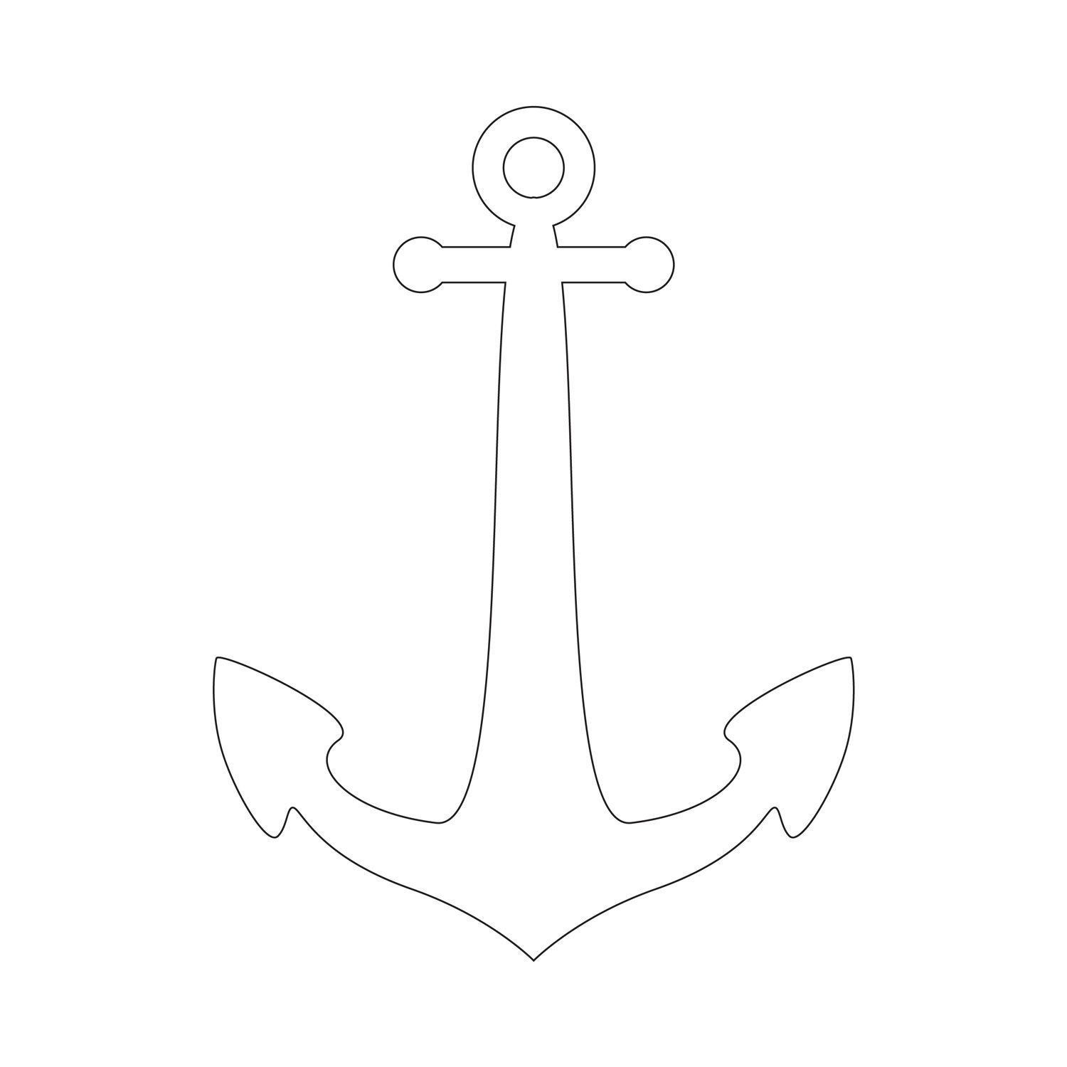 Anchor Stencil | Free Printable Stencil Templates | 图案 - Free Printable Anchor Template