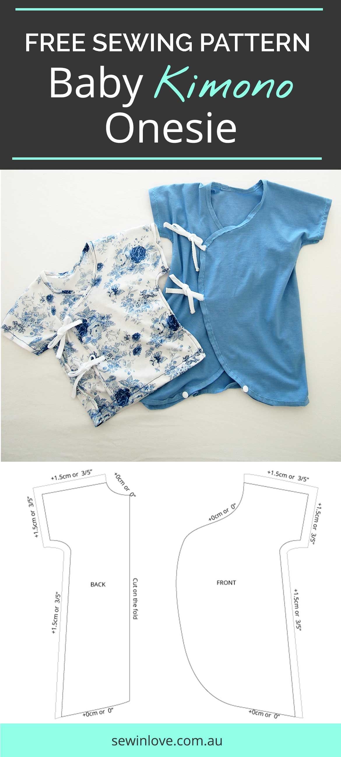 Another Baby Kimono Sewing Pattern - Onesie Version | Sewing - Free Printable Onesie Pattern