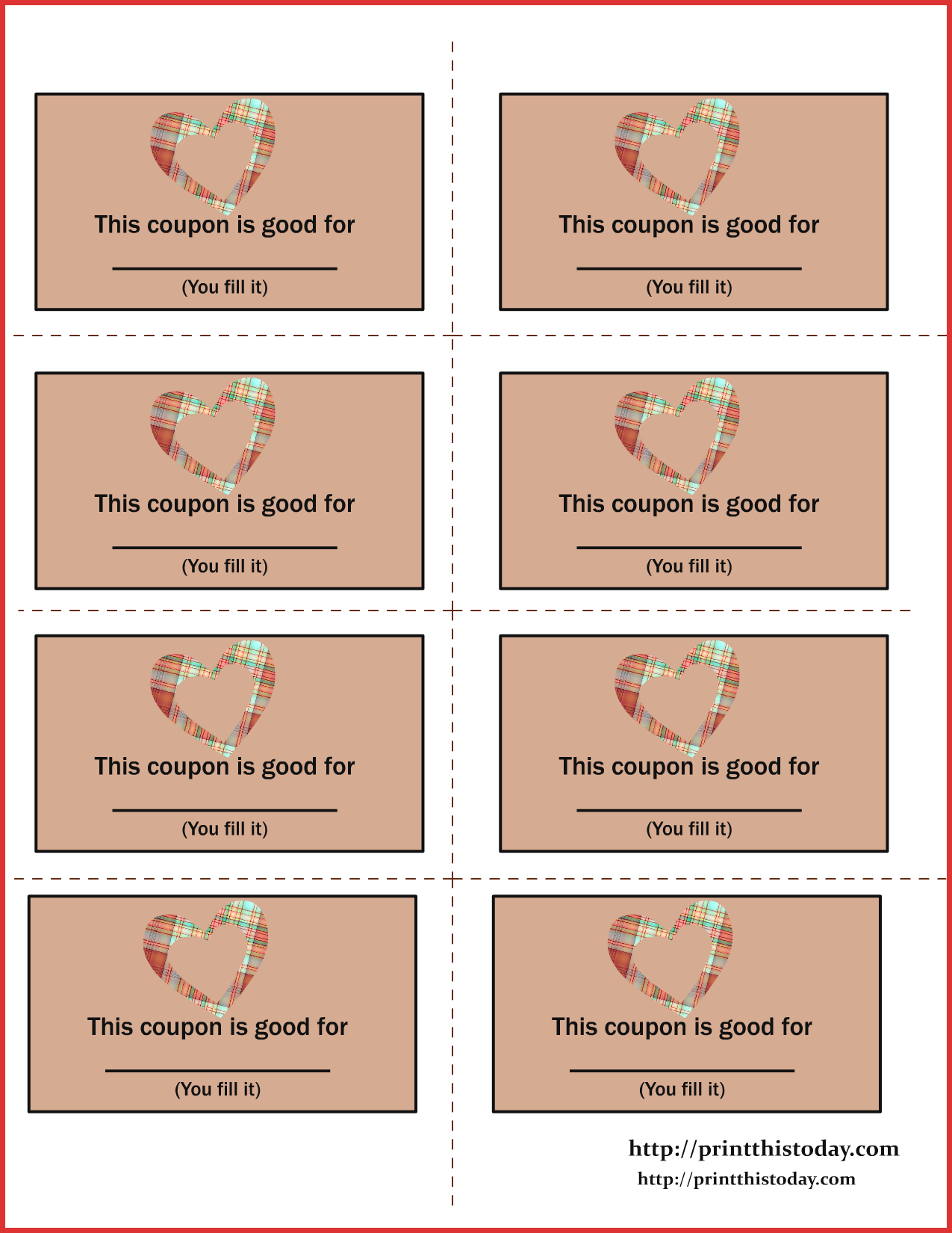 Awesome Love Coupon Template | Cobble Usa - Free Printable Love Certificates For Him