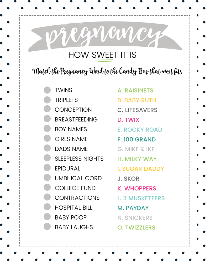 Baby Shower Candy Bar Game | Baby Shower | Baby Shower Printables - Candy Bar Baby Shower Game Free Printable