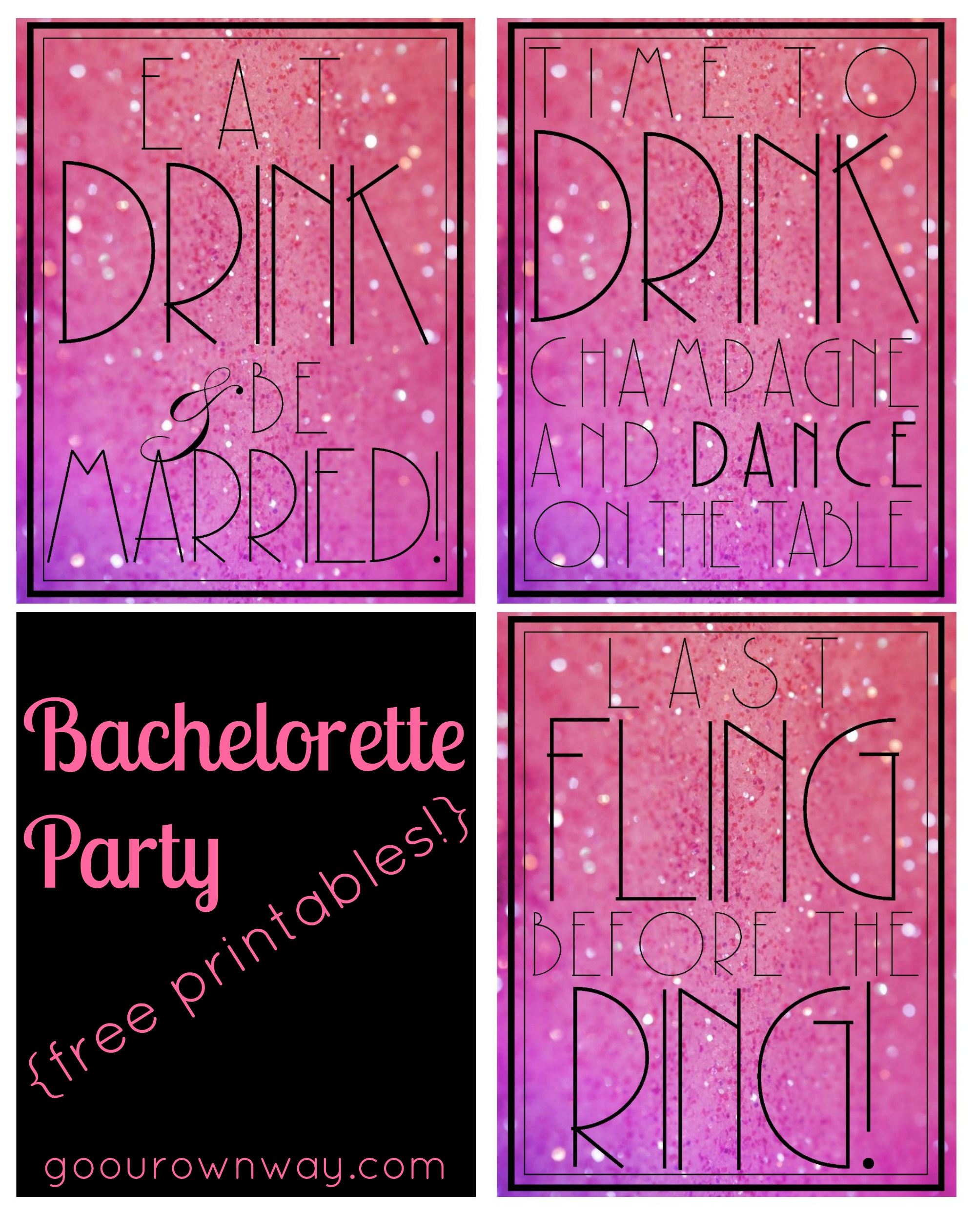 Bachelorette {Free Printables} | Go Our Own Way - Free Printable Bachelorette Signs