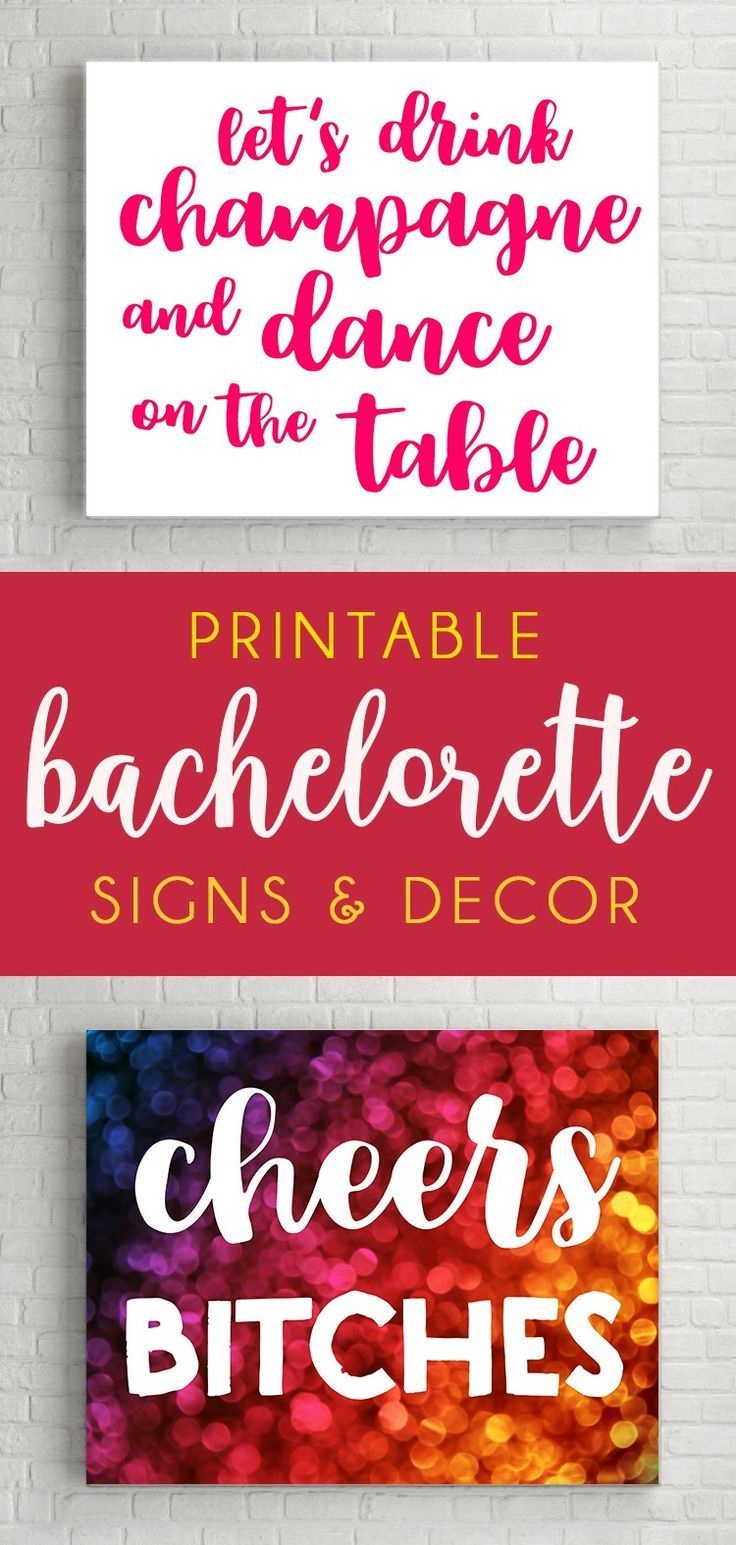 Bachelorette Parties | Free Printables | Bachelorette Party - Free Printable Bachelorette Signs