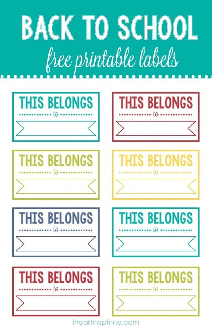 Back To School Printable Labels | I ♥ Diy | School Labels - Free Customized Name Tags Printable