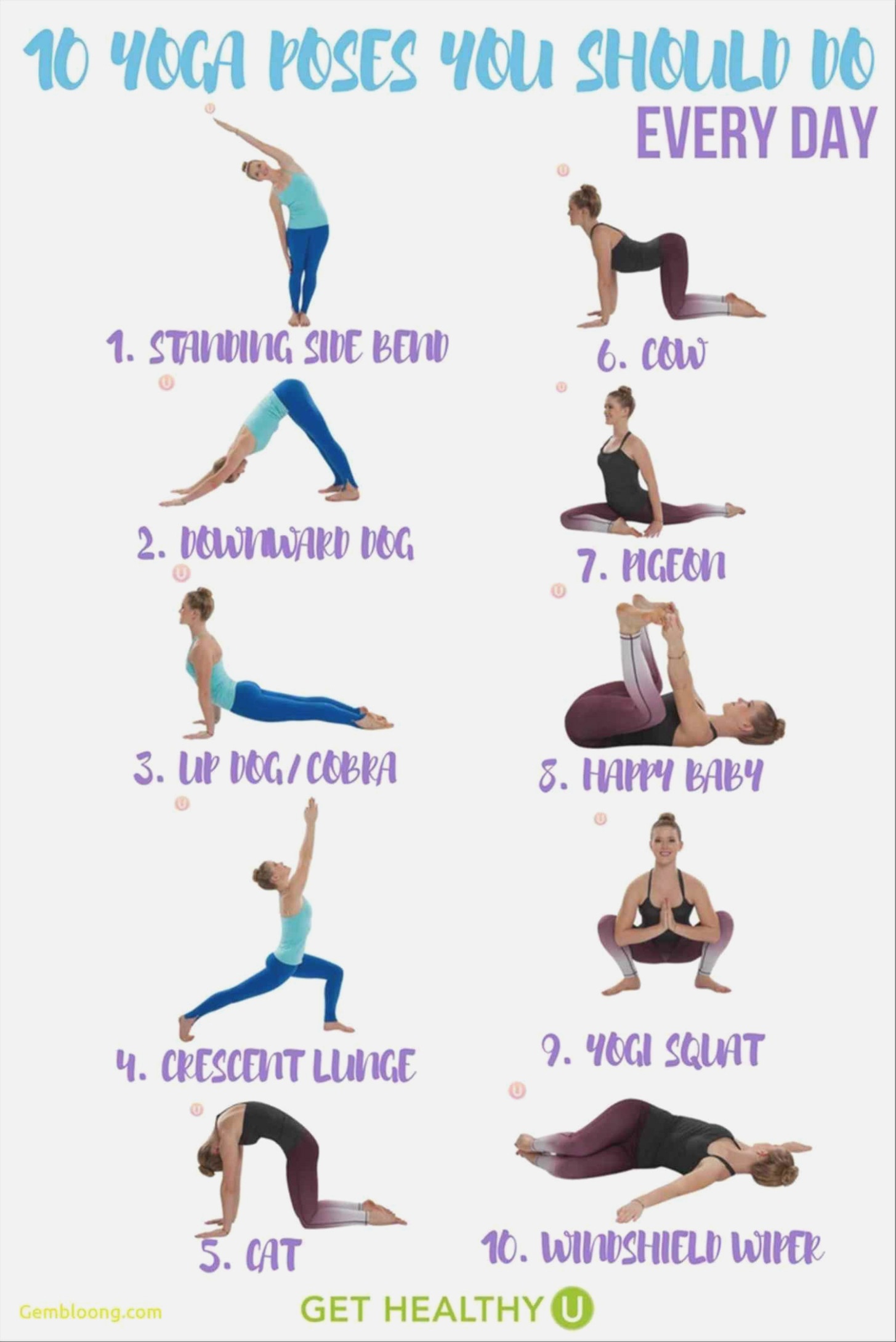 Yoga Poses Printable Chart