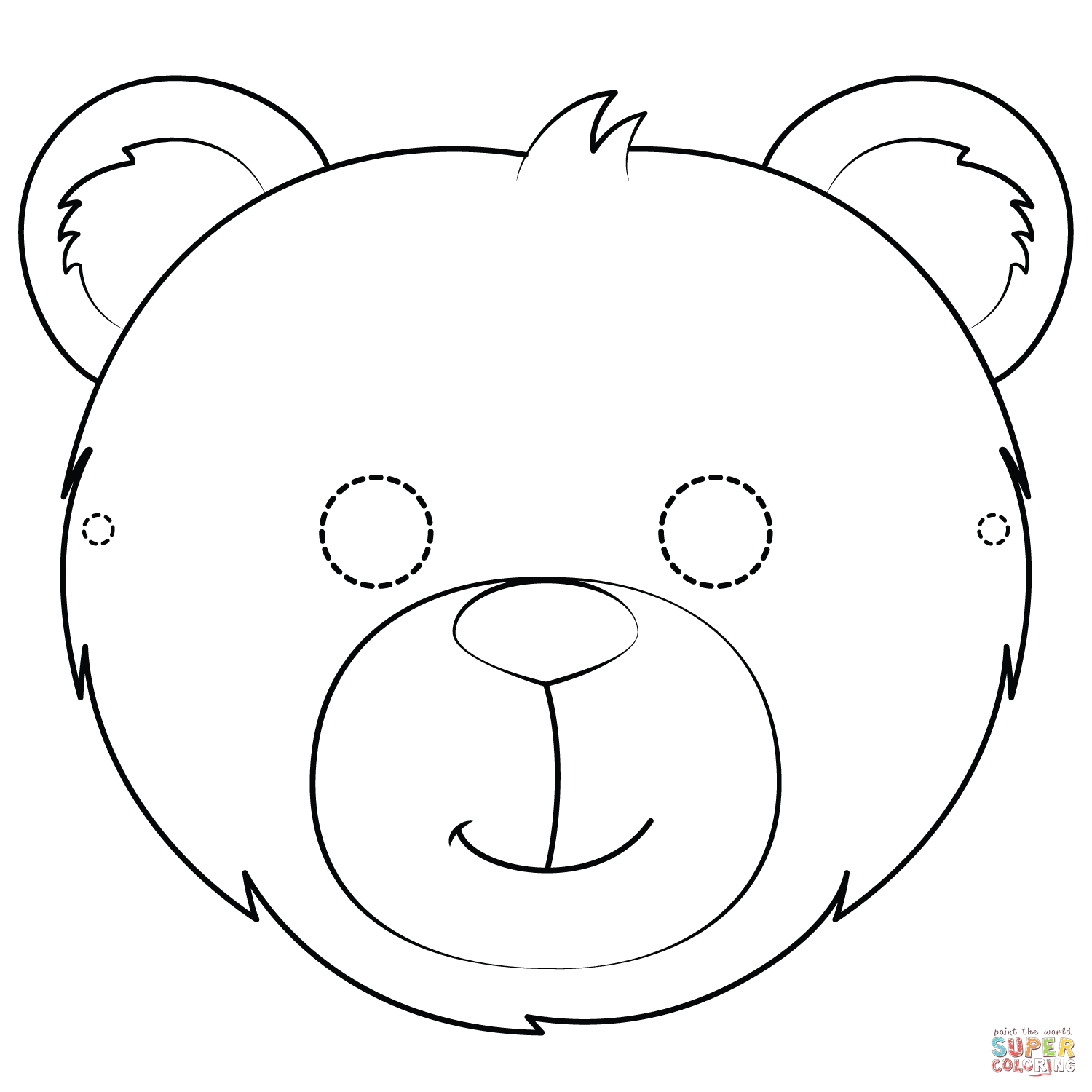 Bear Mask Coloring Page | Free Printable Coloring Pages - Free Printable Bear Mask
