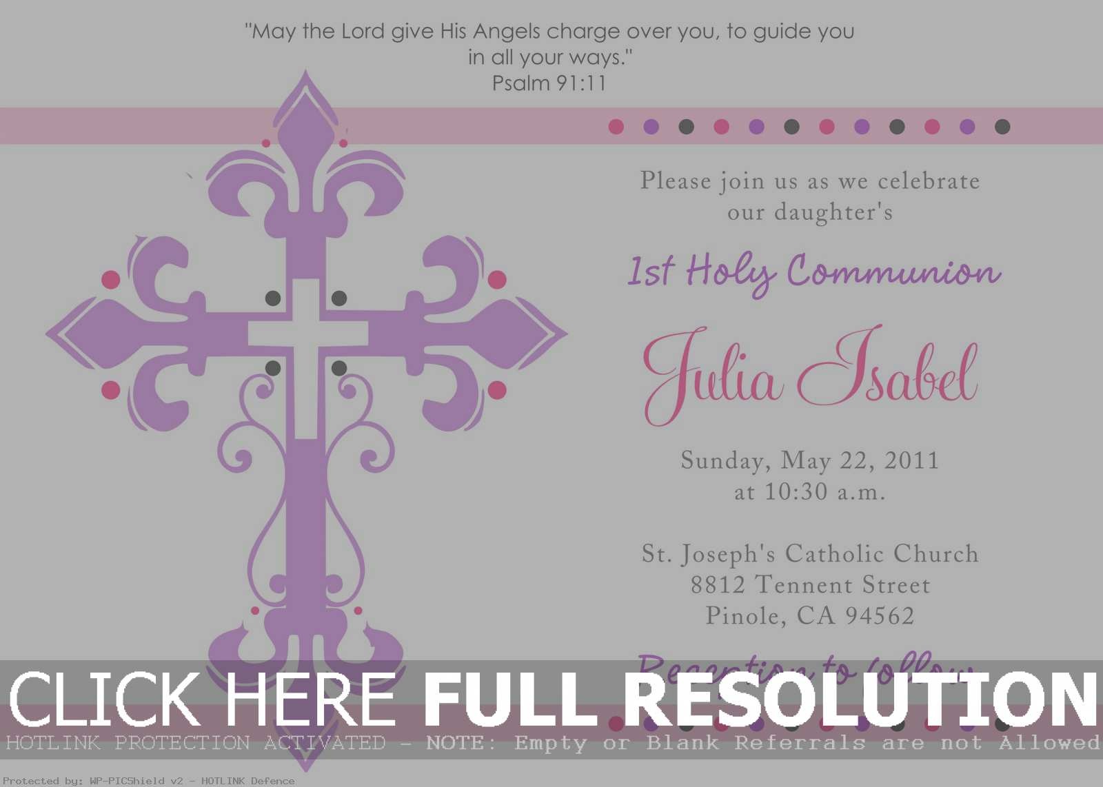 Beaufiful First Communion Invitation Template Photos. First Holy - Free Printable 1St Communion Invitations