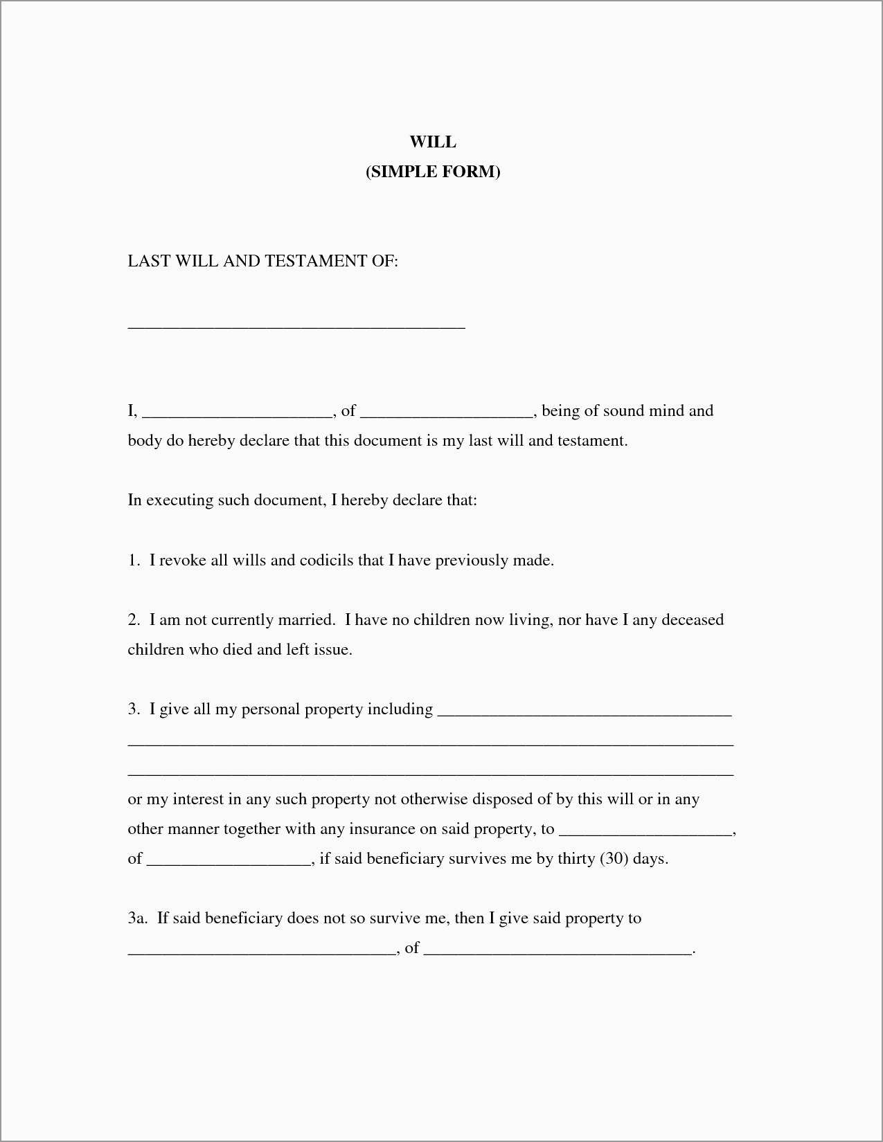 Best Free Last Will And Testament Template Fabulous Living Will - Free Printable Will Forms