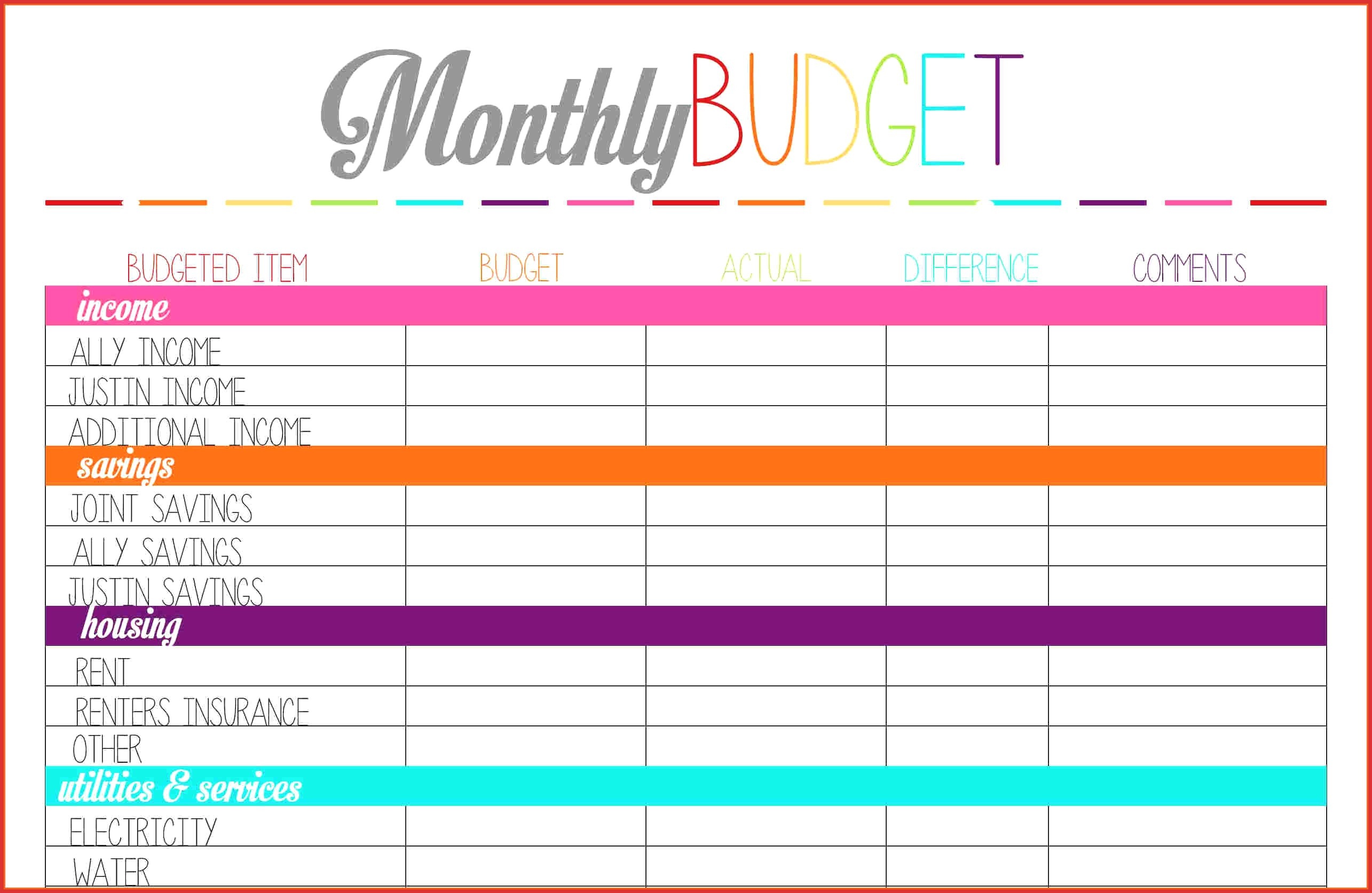 Best Of Budgeting Worksheets | Dos Joinery - Free Printable Budget Worksheets