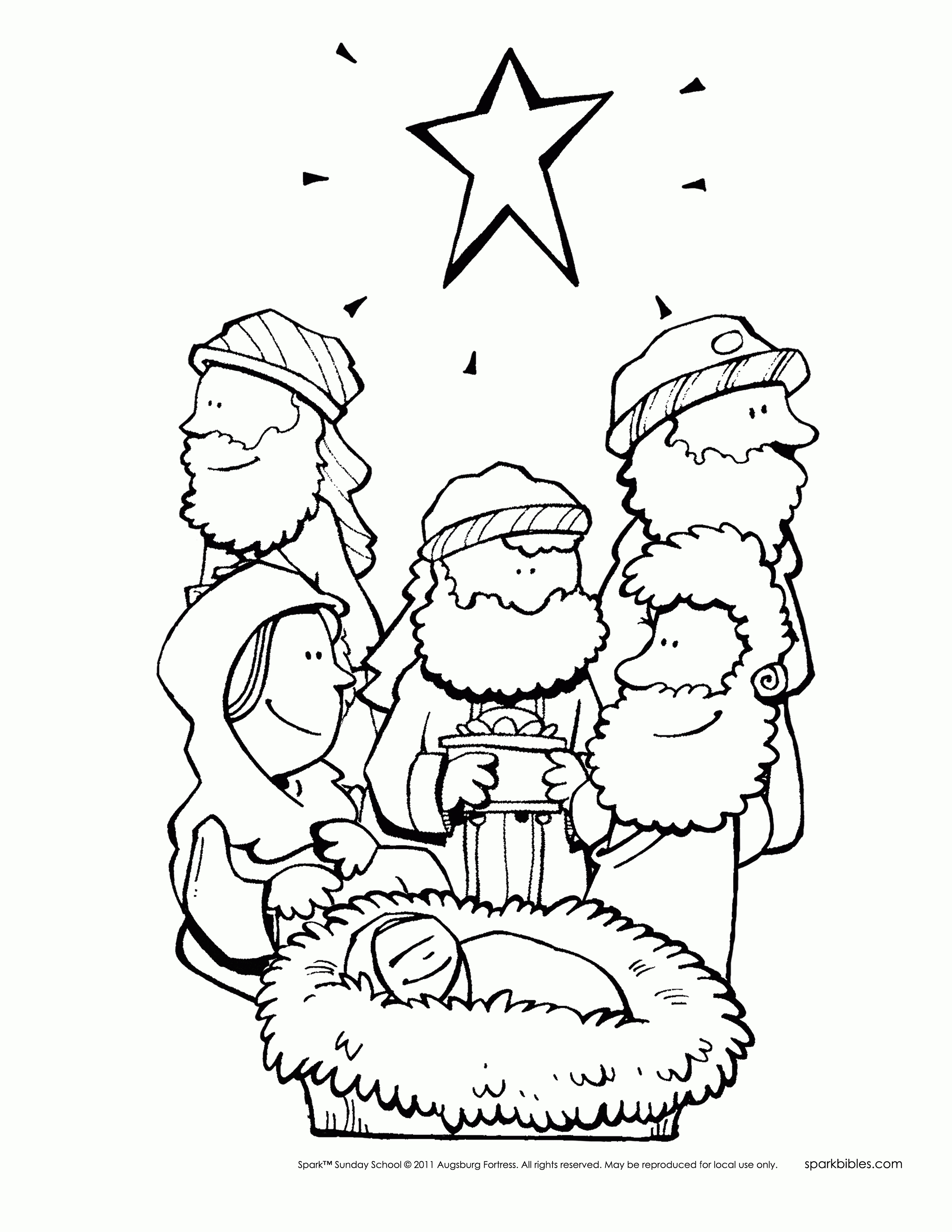 Bible Christmas Story Coloring Pages - Coloring Home - Free Printable Nativity Story Coloring Pages