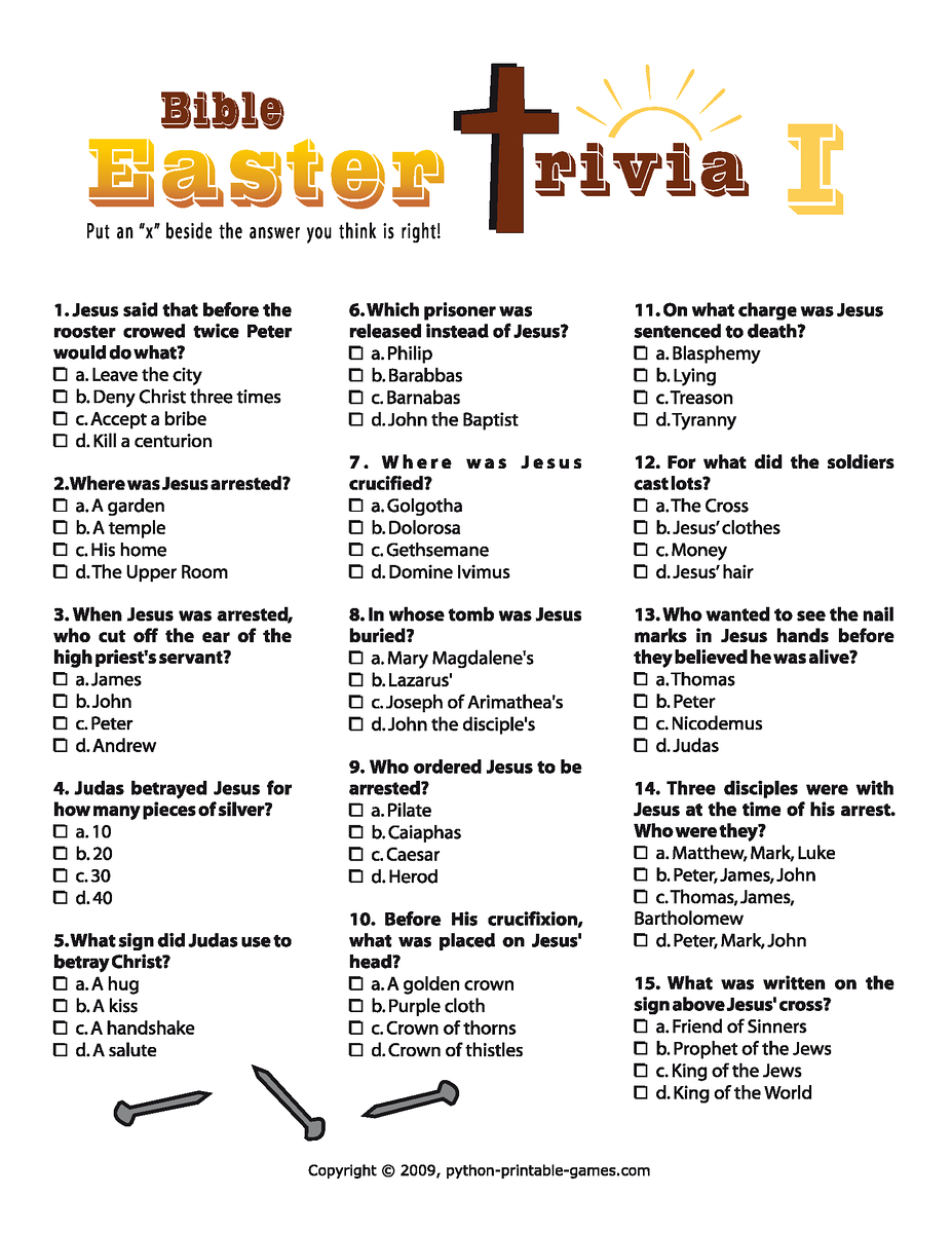 Fun Bible Trivia Questions And Answers