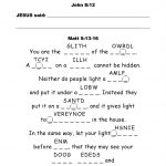 Bible Worksheets | Growing Kids In Grace: Light Of The World   Free Printable Bible Study Lessons With Questions And Answers