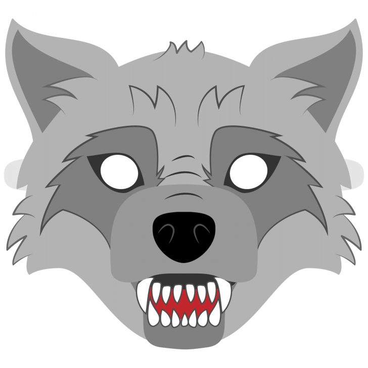 Free Printable Wolf Face Mask