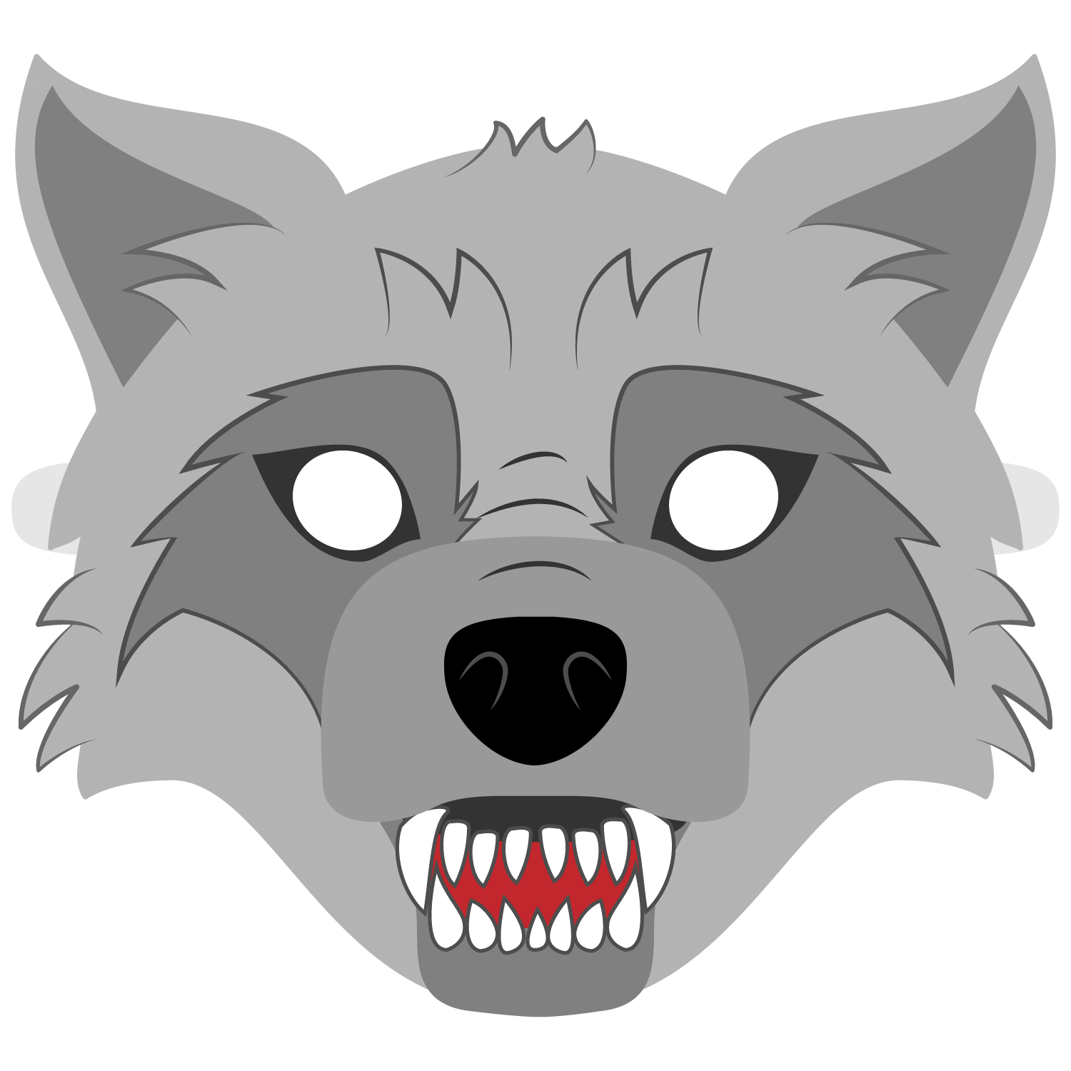 Wolf Face Coloring Page Coloring Home Free Printable Wolf Face Mask