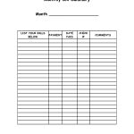 Blank Bill Payment Organizer | Monthly Bill Summary   Doc | Cats   Free Printable Bill Organizer