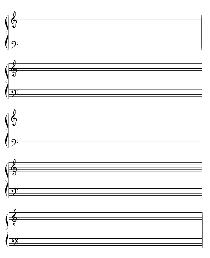 Blank Piano Sheet Music For All My Fellow Piano Lovers | Piano Music - Free Printable Blank Sheet Music