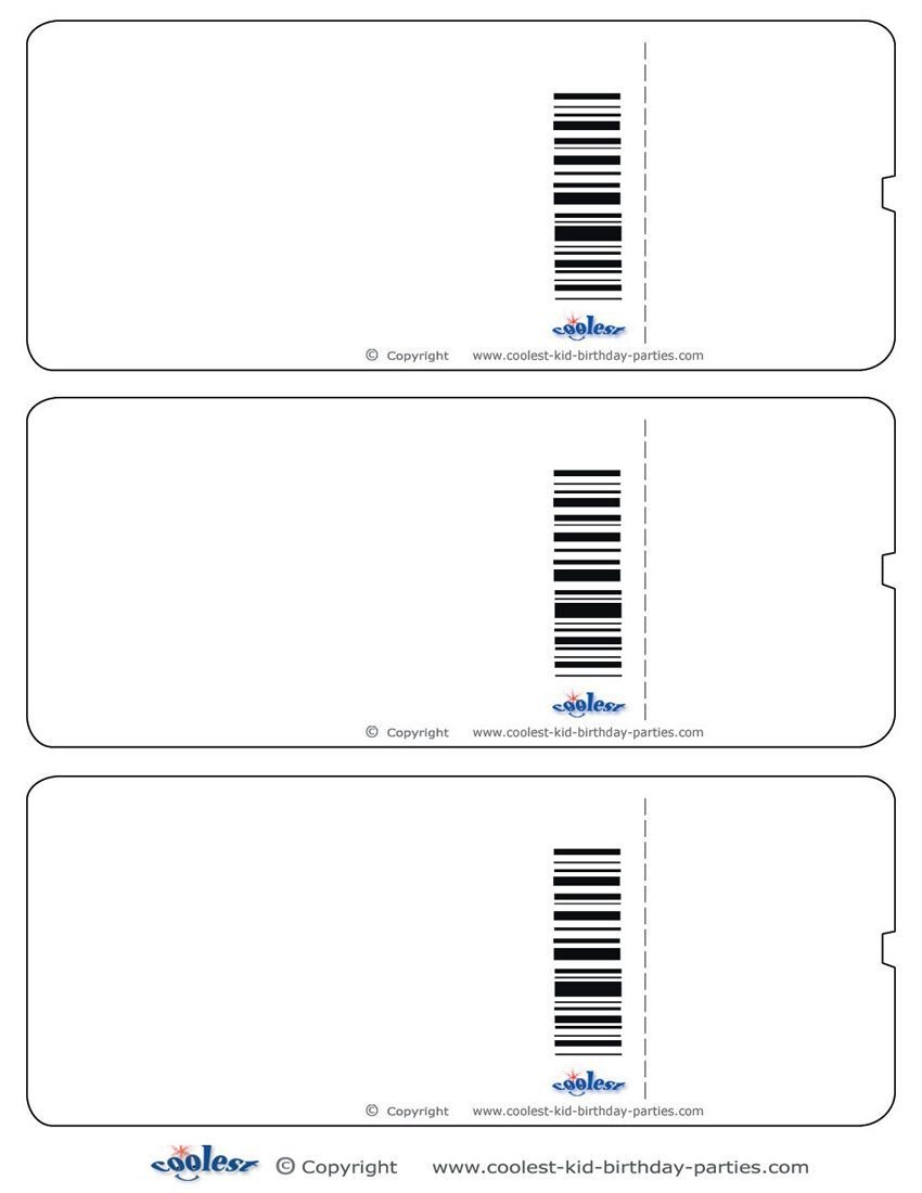 Blank Printable Airplane Boarding Pass Invitations Coolest Free - Free Printable Ticket Invitations
